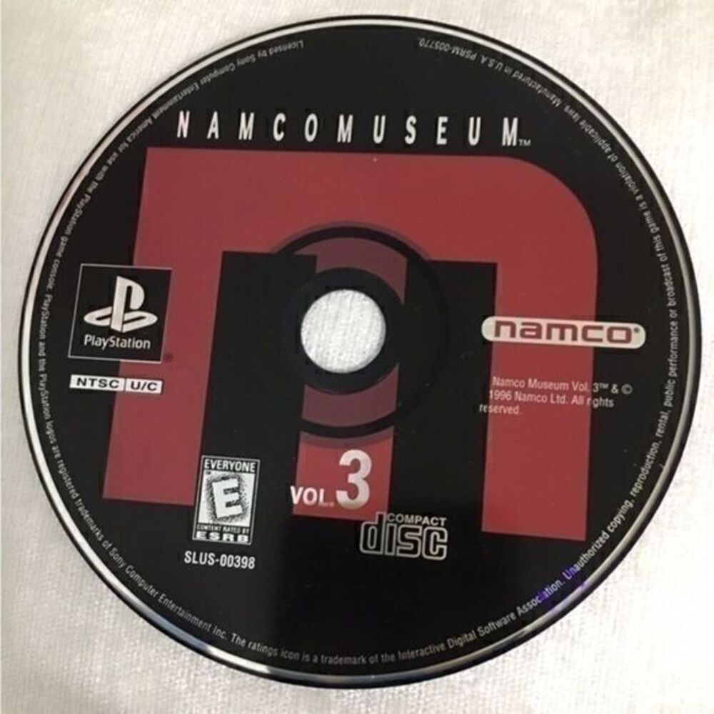Namco Museum Vol 3 Sony PlayStation 1 PS1 Complete in Box Black Label Rare